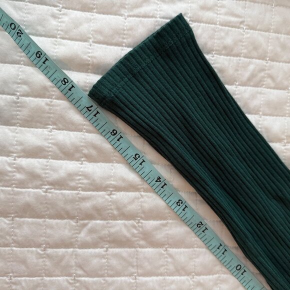 Makers Of Dreams Ribbed Long Sleeve Bodysuit Size L Hunter Green - Picture 10 of 10